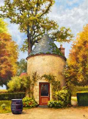 Château Le Sallay - Tower, 2024, Oil on Canvas, 45x60 cm, Unframed
