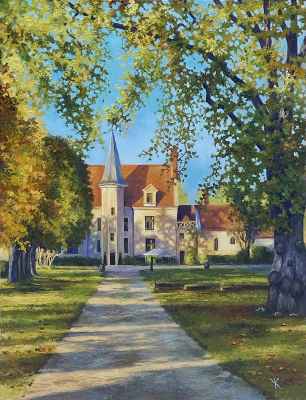 Château Le Sallay - Castle, 2024, Oil on Canvas, 45x60 cm, Unframed
